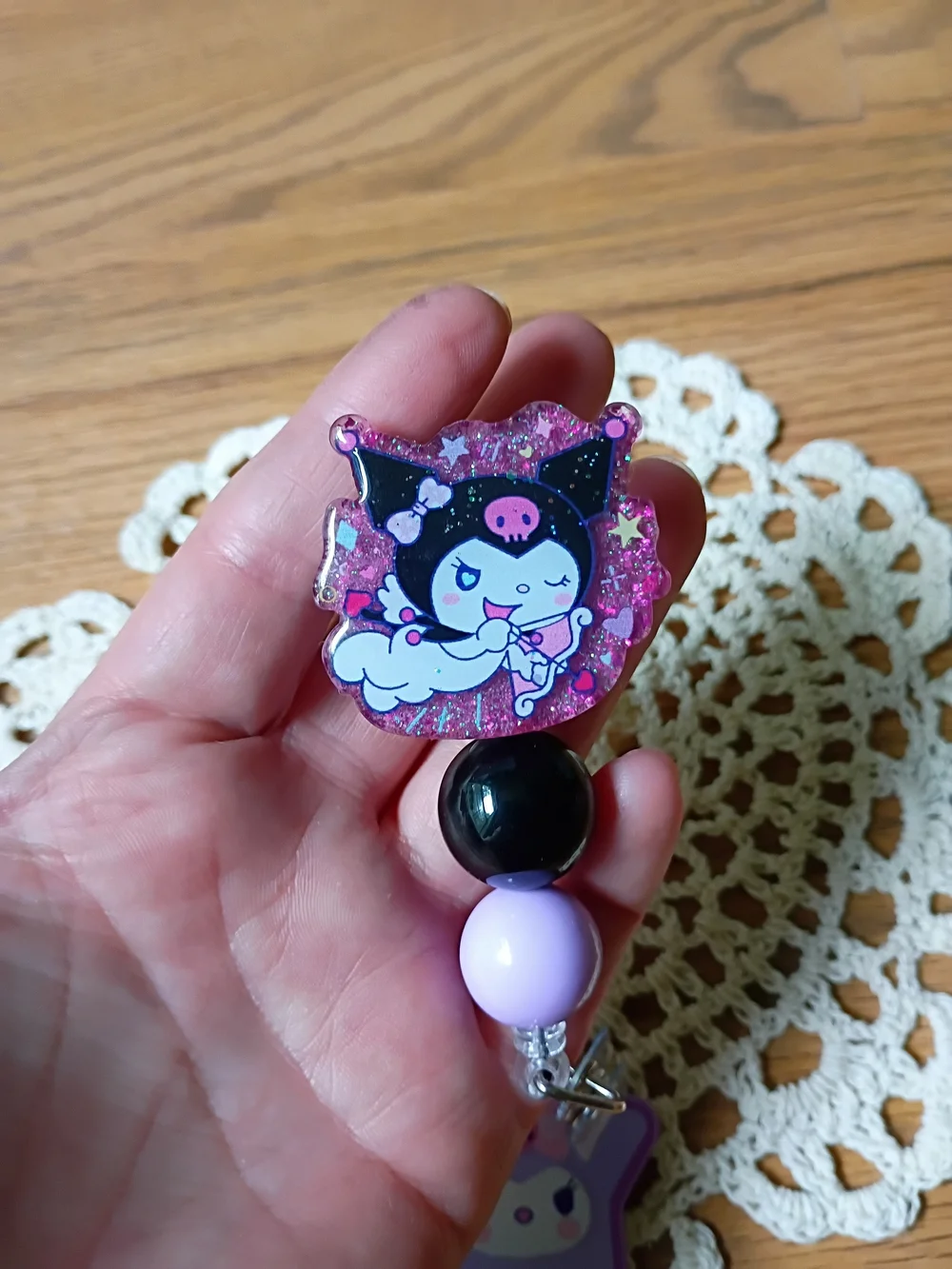 Kuromi  Badge Reel Key & Card Holder
